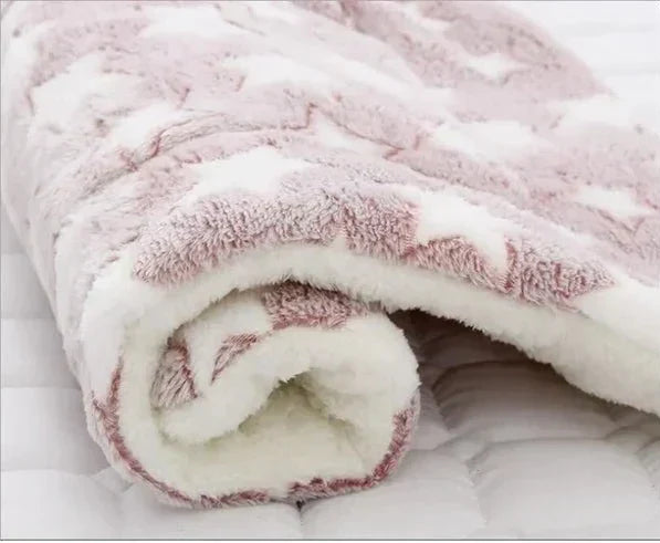 Warm Cat Blanket - SnuggleSoft-Pink & Star-S-Nora Luxe