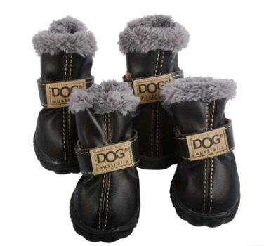 Warm Dogs Snow Boots - SnowPaws-Black-S (1.57 x 1.18 inches)-Nora Luxe