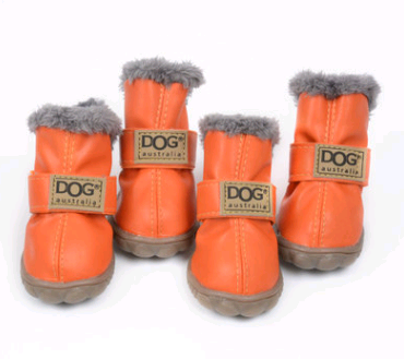 Warm Dogs Snow Boots - SnowPaws-Orange-S (1.57 x 1.18 inches)-Nora Luxe