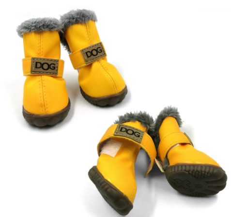 Warm Dogs Snow Boots - SnowPaws-Yellow-S (1.57 x 1.18 inches)-Nora Luxe