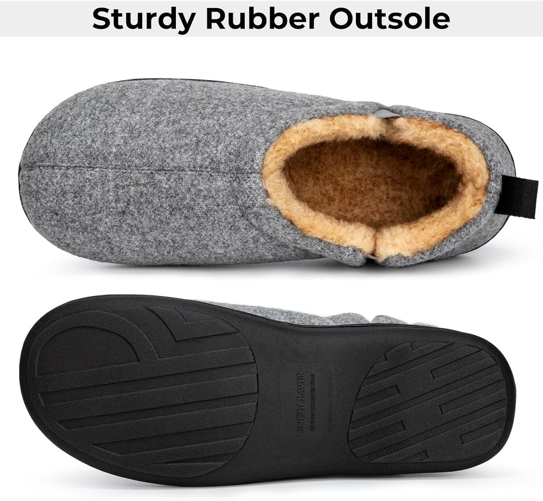 Warm Winter Slippers for Men - Noah-Brown-7.0-8.0-Nora Luxe