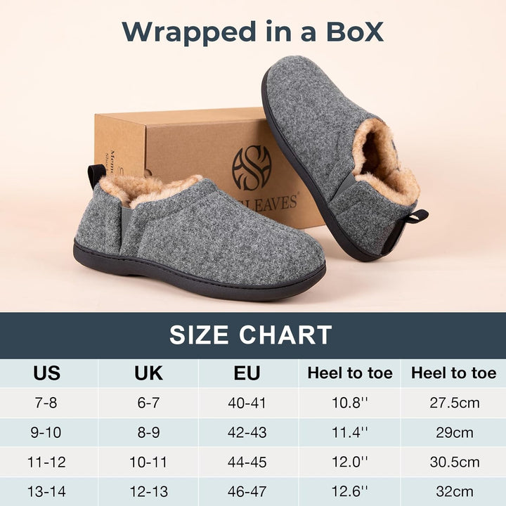 Warm Winter Slippers for Men - Noah-Brown-7.0-8.0-Nora Luxe