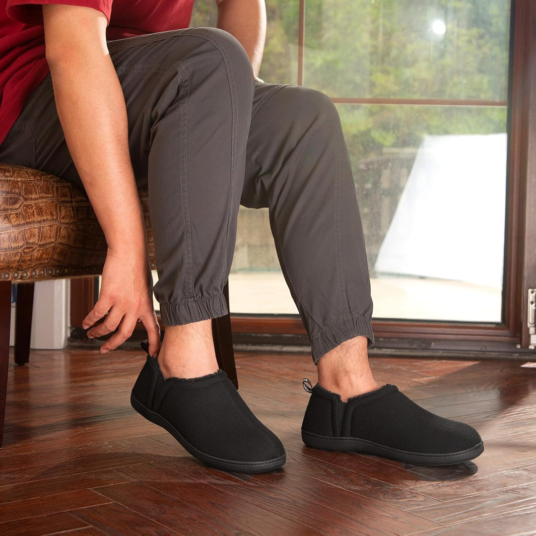 Warm Winter Slippers for Men - Noah-Brown-7.0-8.0-Nora Luxe