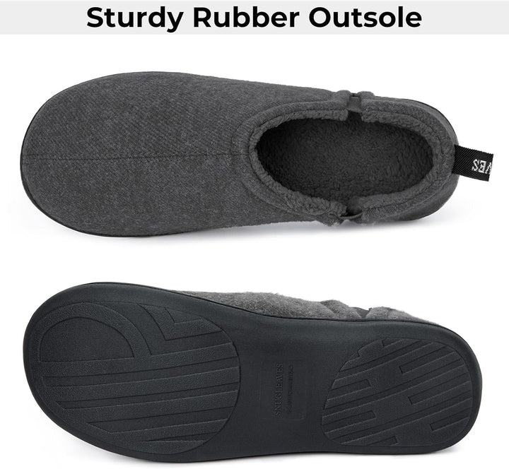 Warm Winter Slippers for Men - Noah-Brown-7.0-8.0-Nora Luxe