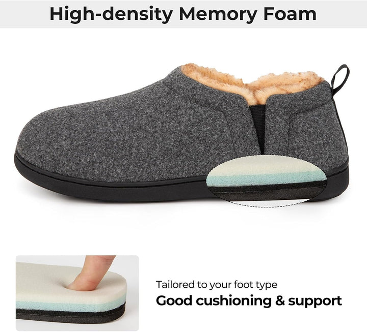 Warm Winter Slippers for Men - Noah-Brown-7.0-8.0-Nora Luxe