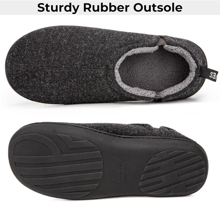 Warm Winter Slippers for Men - Noah-Brown-7.0-8.0-Nora Luxe