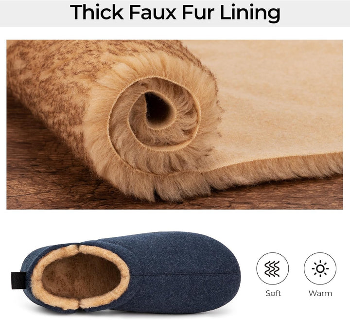 Warm Winter Slippers for Men - Noah-Brown-7.0-8.0-Nora Luxe