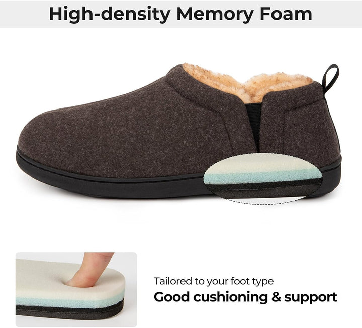 Warm Winter Slippers for Men - Noah-Brown-7.0-8.0-Nora Luxe