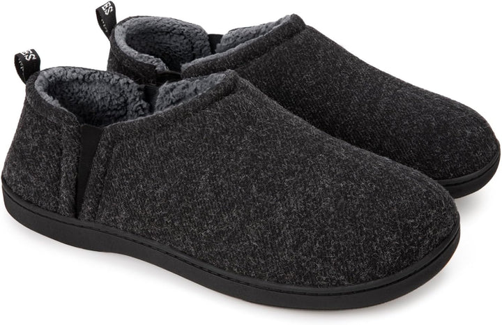 Warm Winter Slippers for Men - Noah-Dark Gray-7.0-8.0-Nora Luxe