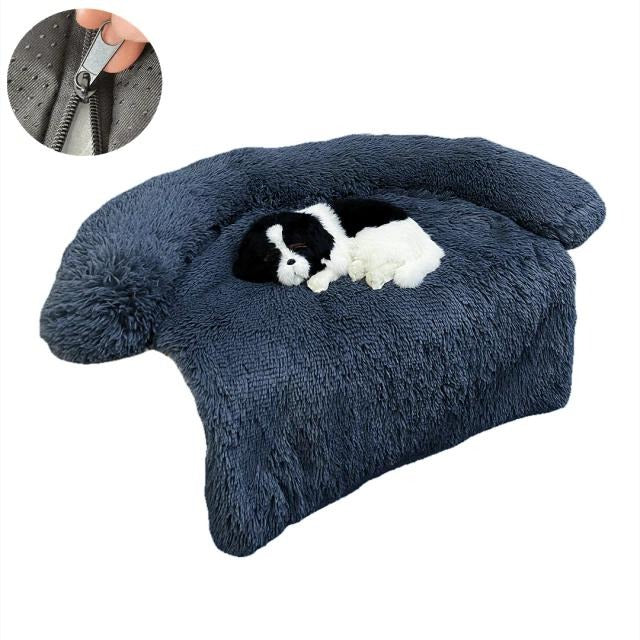 Washable Pet Sofa Blanket - PlushNest-Dark Blue-M (84 x 84)-Nora Luxe