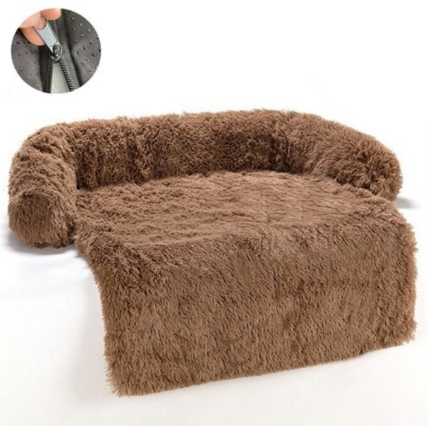 Washable Pet Sofa Blanket - PlushNest-Dark Brown-S (70 x 70)-Nora Luxe