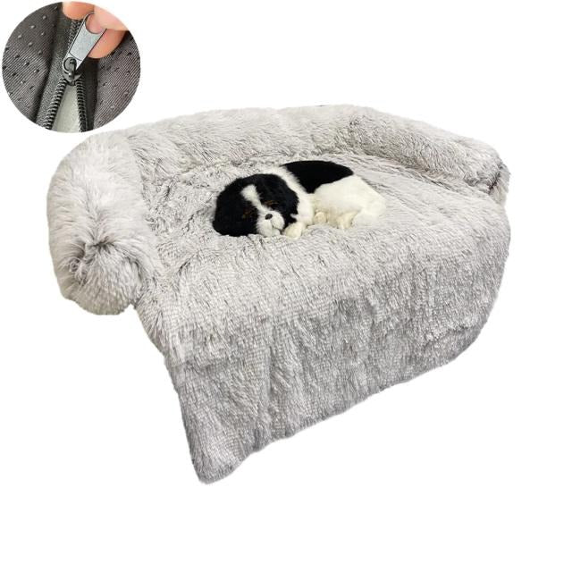 Washable Pet Sofa Blanket - PlushNest-Light Gray-S (70 x 70)-Nora Luxe