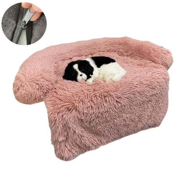Washable Pet Sofa Blanket - PlushNest-Pink-S (70 x 70)-Nora Luxe