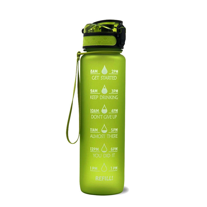 Water bottle with Timeline - HydraHero-Green-Nora Luxe