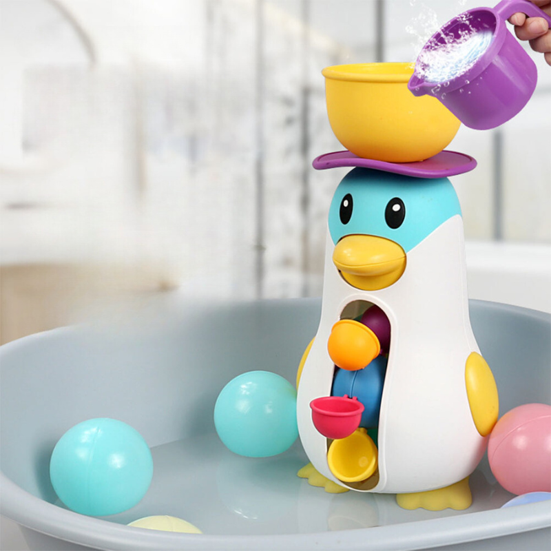 Water Wheel Bath Toy - Splash Penguin-Nora Luxe