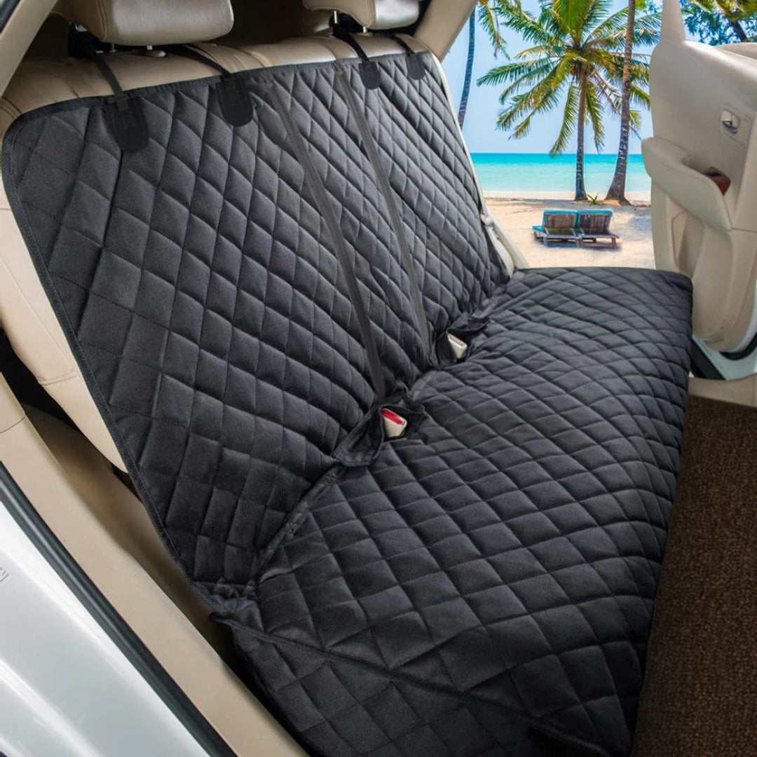Waterproof Dog Car Seat Cover - PawShield-Black-With Middle Zipper-Nora Luxe