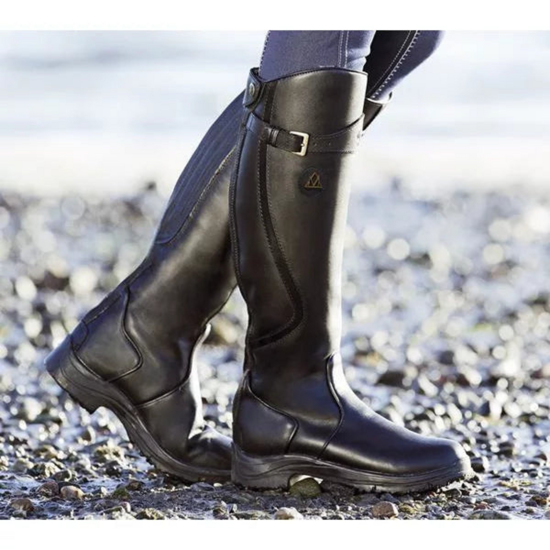 Waterproof High Women's Boots with Heel - Aurora-Black-3.0-Nora Luxe