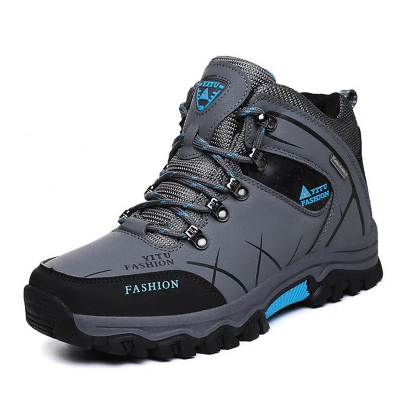 Waterproof Men's Boots with Ergonomic Sole - Victor Winter Guard-Gray-8.0-Nora Luxe