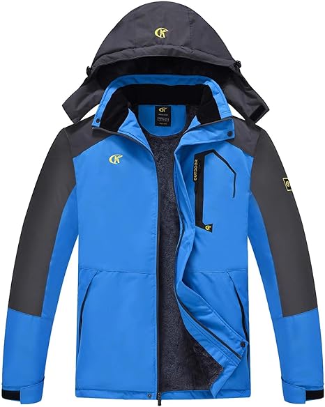 Waterproof Men's Winter Jacket - Max-Blue-S-Nora Luxe