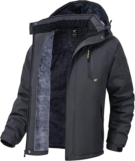 Waterproof Men's Winter Jacket - Max-Dark gray-S-Nora Luxe