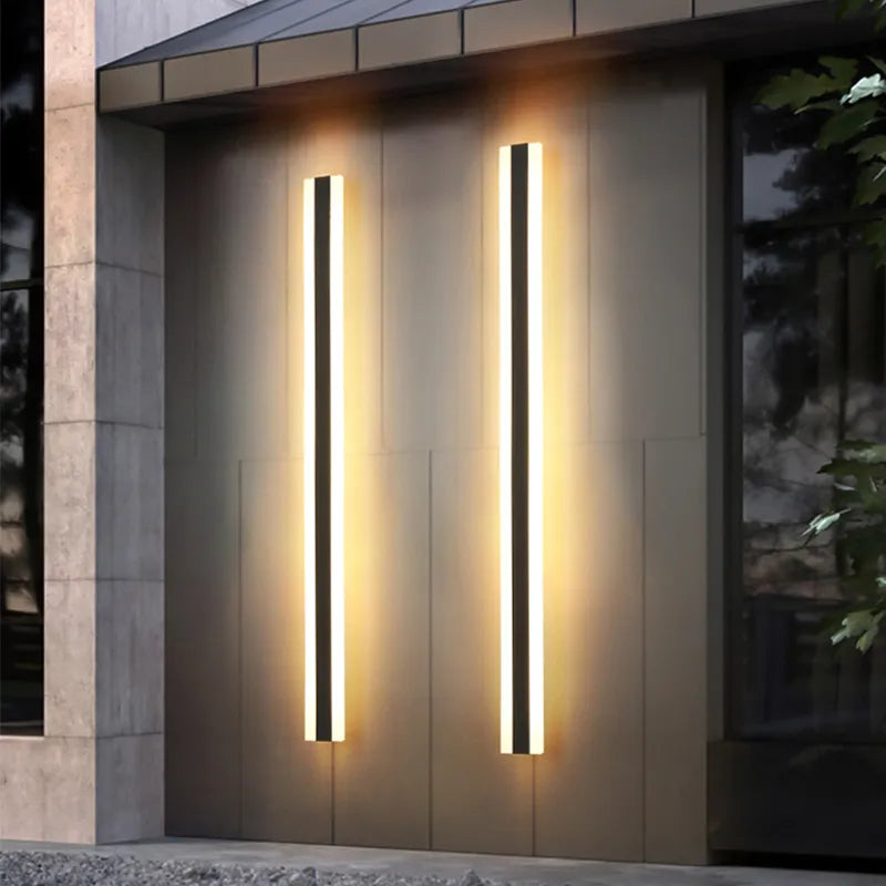 Waterproof Outdoor Wall Lamp - AquaLume-Warm White-11.81 × 3.54 in 9W-Nora Luxe