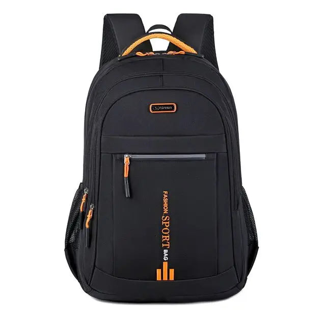 Waterproof Oxford Men's Backpack - UrbanGuard-Orange-A-Nora Luxe