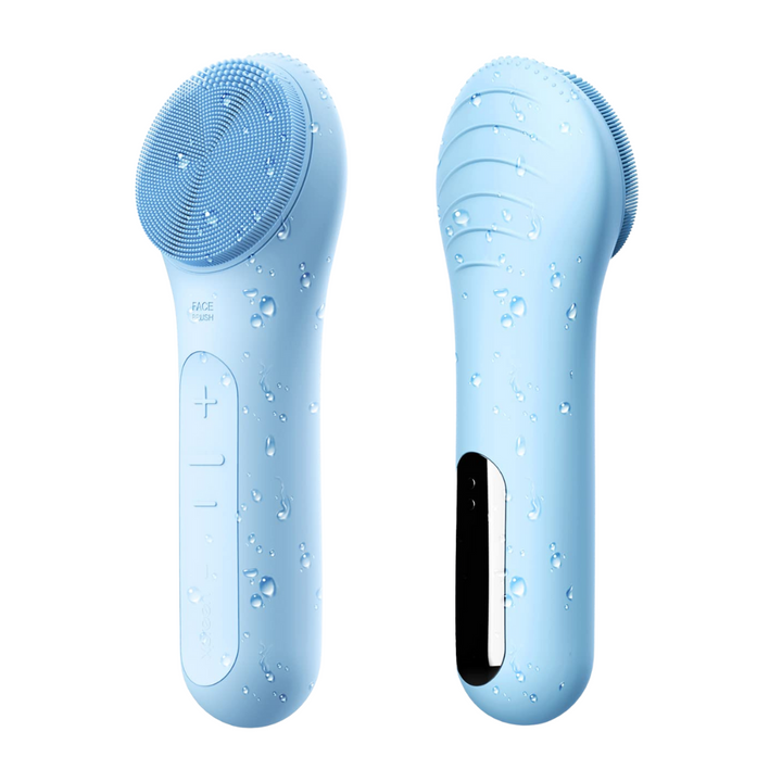 Waterproof Rechargeable Face Cleansing Brush-Blue-Nora Luxe