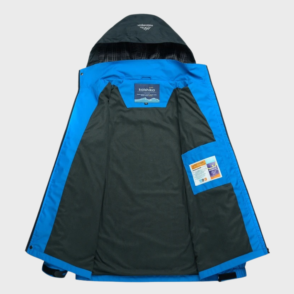Windproof Men's Jacket - AquaShield-Blue-L-Nora Luxe