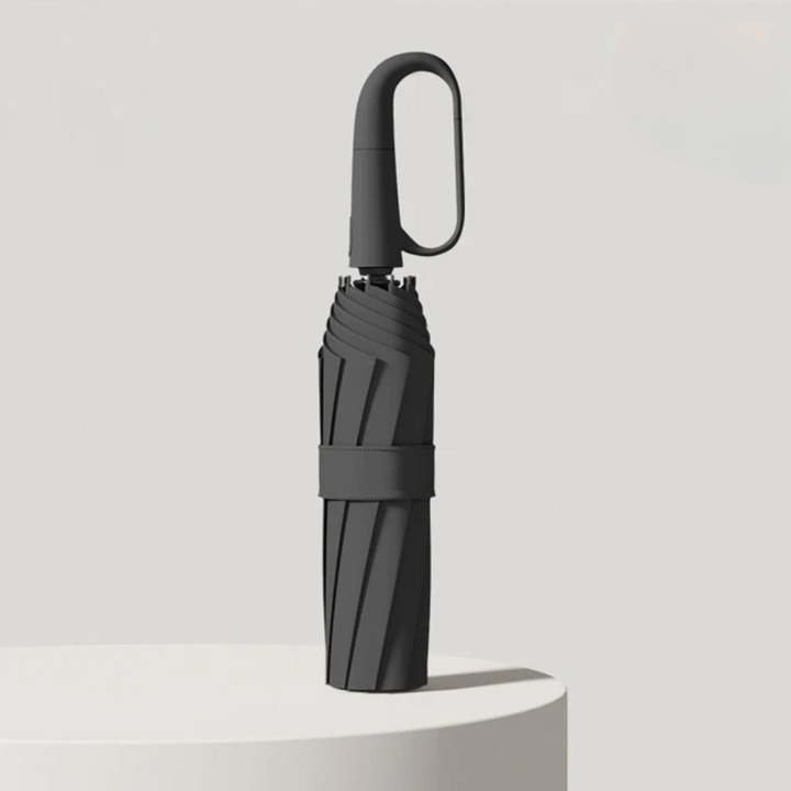 Windproof Umbrella with Reflective Edge - StormGuard-Black-Nora Luxe