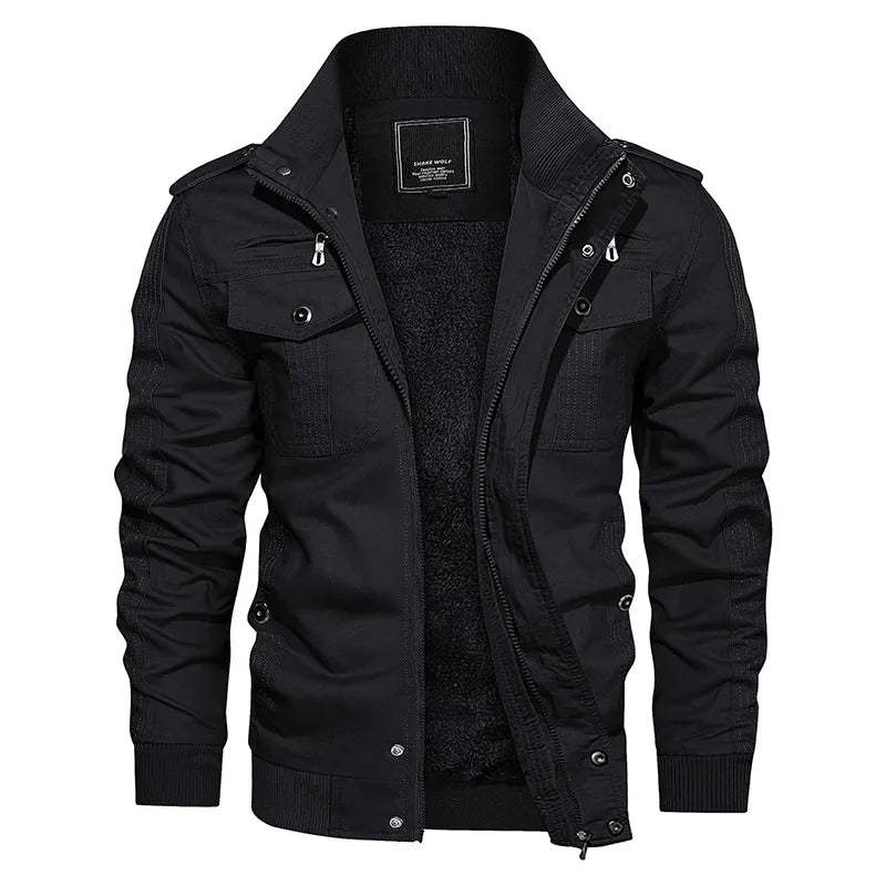 Windproof Utility Jacket for Men - Oliver-Black-M-Nora Luxe