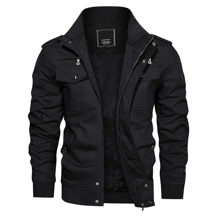 Windproof Utility Jacket for Men - Oliver-Black-M-Nora Luxe