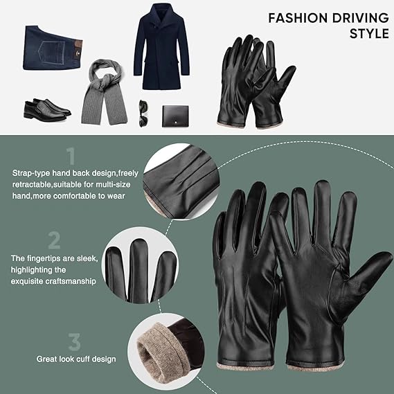 Winter Learning Touchscreen Gloves - TouchLuxe-Black-S-Nora Luxe