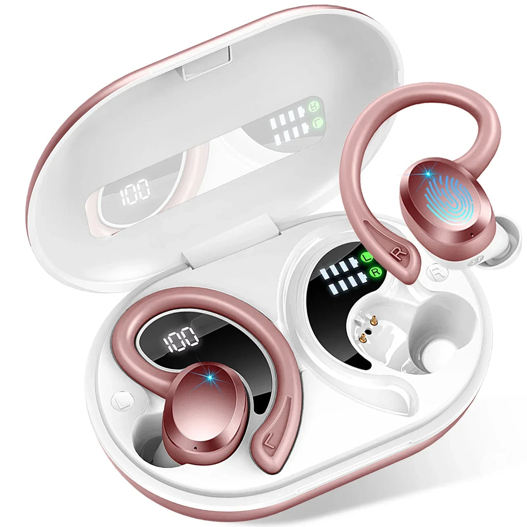 Wireless Earbuds with Clear Sound & Long Battery Life – SecureFit (Buy 1, Get 1 FREE)-Rose Gold-State of Style