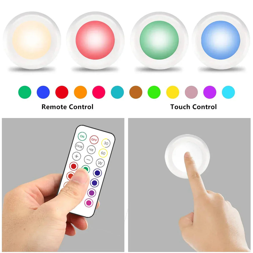 Wireless RGB LED Under Cabinet Lighting - GlowyLed-1 Lamp-Nora Luxe