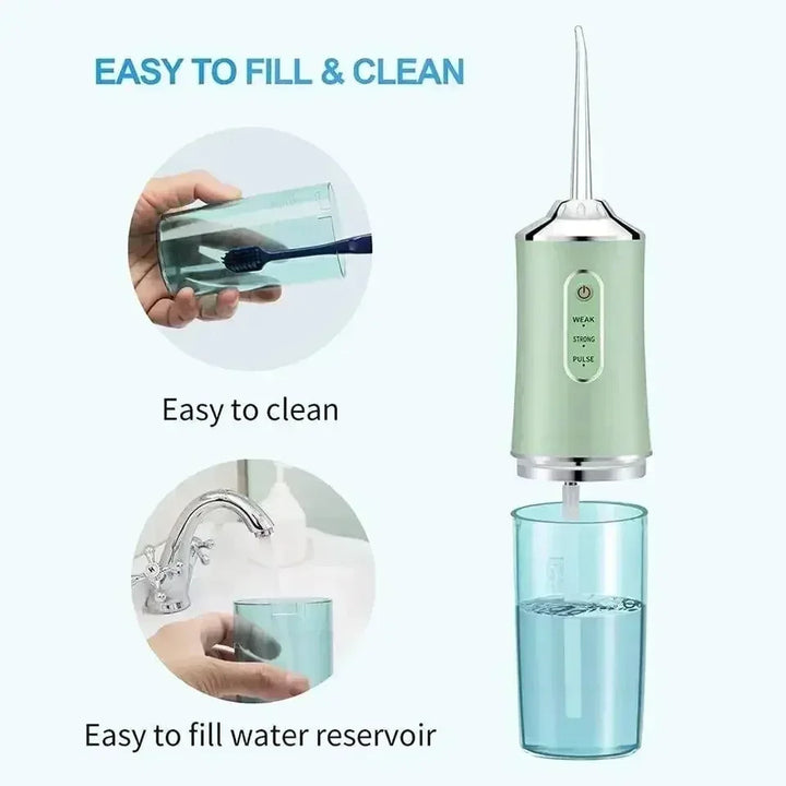 Wireless Water Flosser - FlossMaster-Green-Nora Luxe