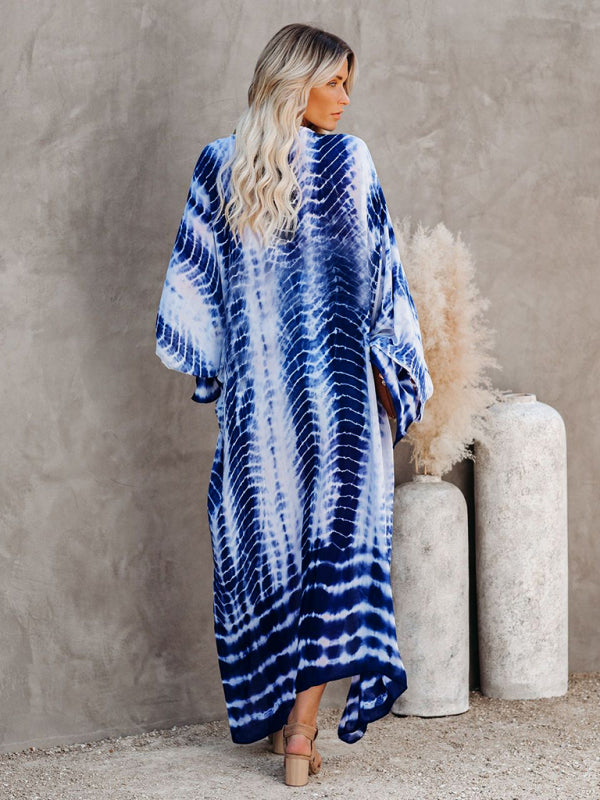 Woven kimono with tie belt – Leona-Pink-One size fits all-Nora Luxe