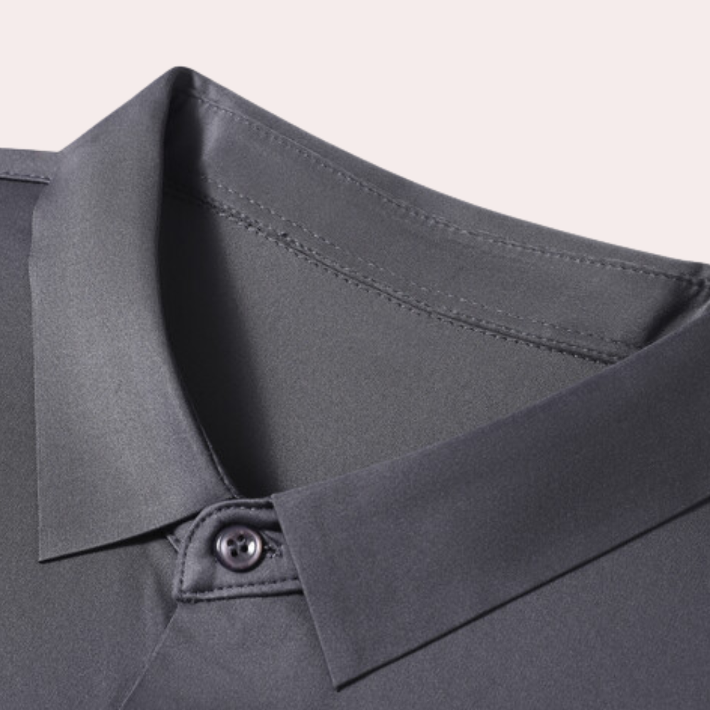 Wrinkle-free Timeless Men's Shirt - Mason-Black-S-Nora Luxe